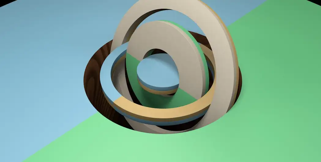 C4D圆圈旋转动画工程 abstract rotation
