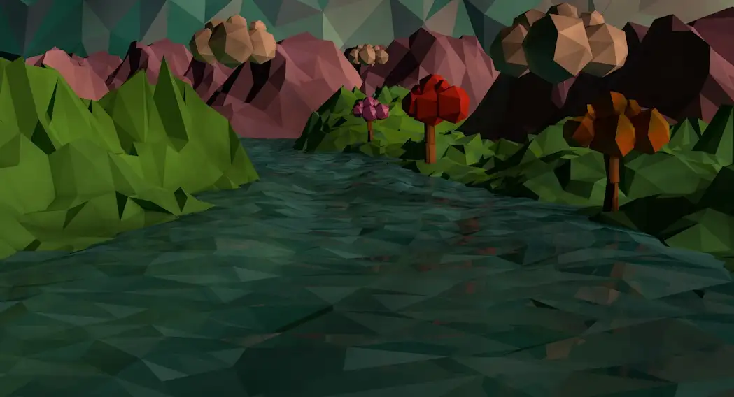 低面多边形山川河流风景C4D模型 Low Poly Project Files