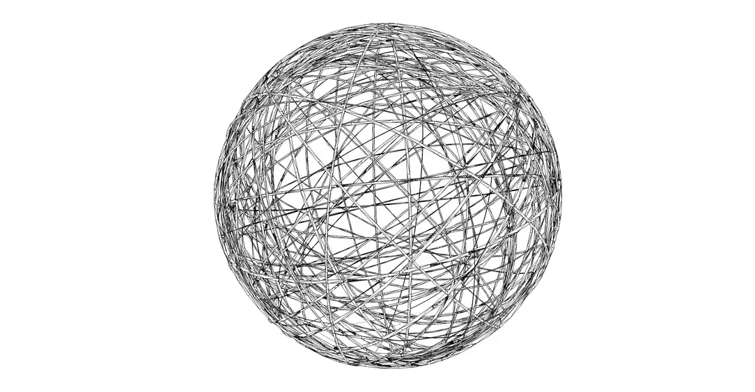 编织的网线圆球C4D模型 Circular nets