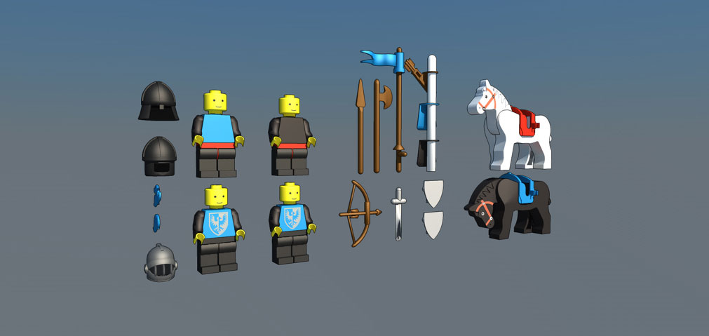 乐高玩具C4D模型 Lego People