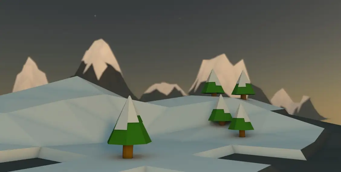C4D制作低面多边形雪山景观模型（含工程文件）Low Poly Tutorial