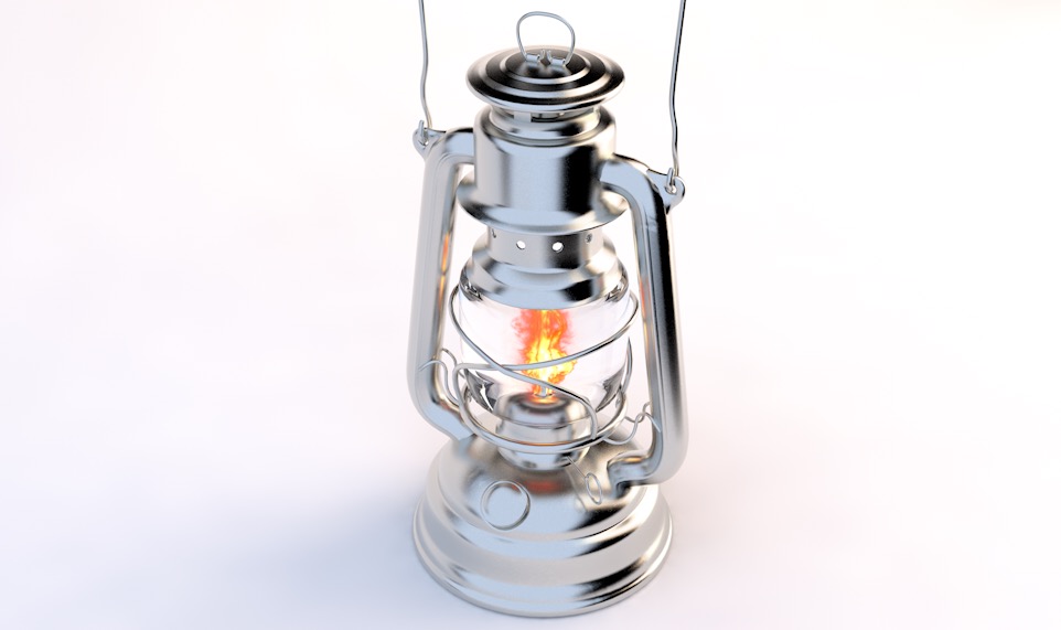 煤油灯C4D模型 Kerosene lamp