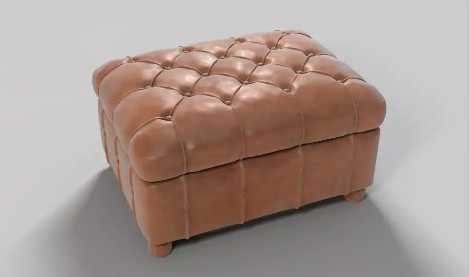 方凳 沙发墩C4D模型 chester stool