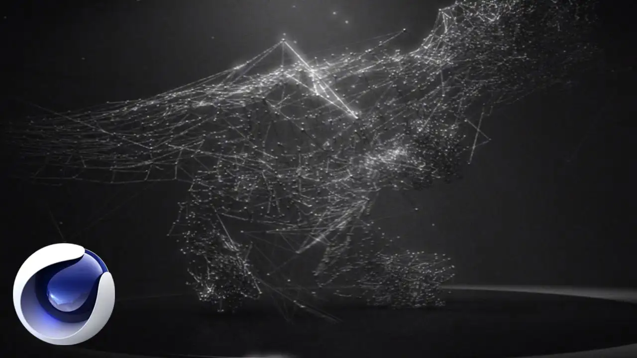 C4D制作粒子恐龙行走特效教程（含工程文件）