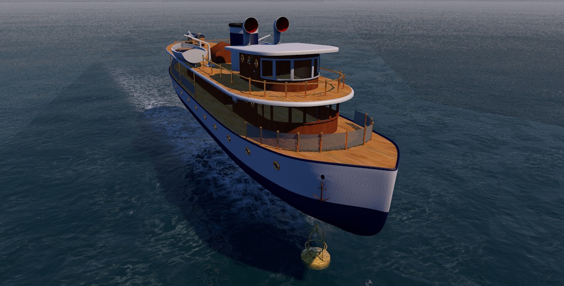 C4D海上轮船预设工程 kurdi ocean