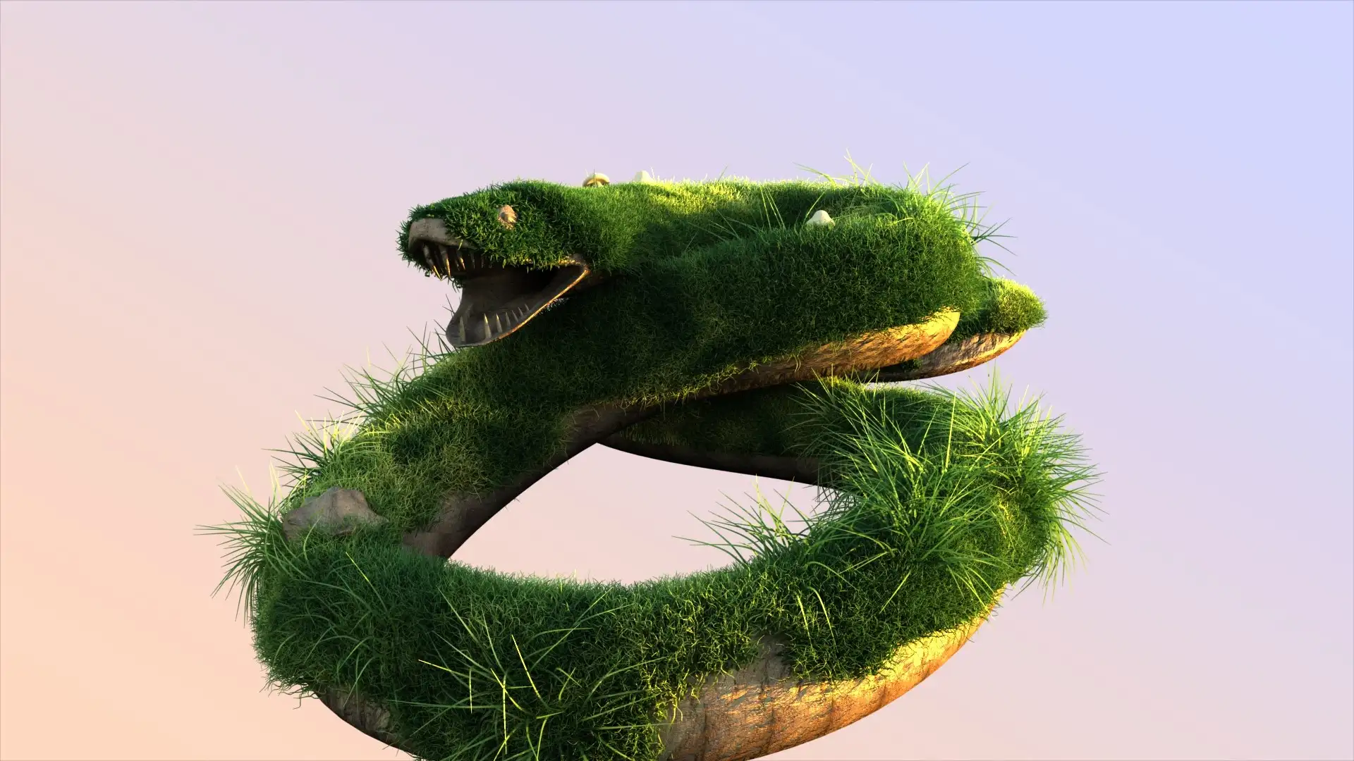 C4D阿诺德植物蛇,草蛇C4D工程文件Arnold Render tutorial creature Grass and Moss - C4D之家 - maxresdefault.jpg