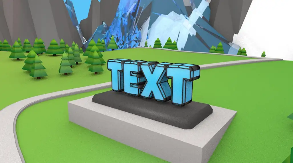 C4D低面场景文字展示动画工程文件 Low Poly Intro Template [C4D, AE]