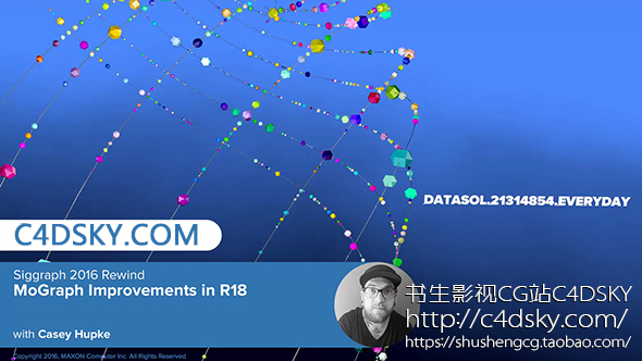 第四批Cinema 4d R18大神运动图形系列教程合集Siggraph 2016 Rewind 精彩展会回顾