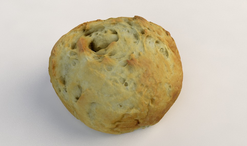 欧式乡村面包C4D模型 Rustic Bun