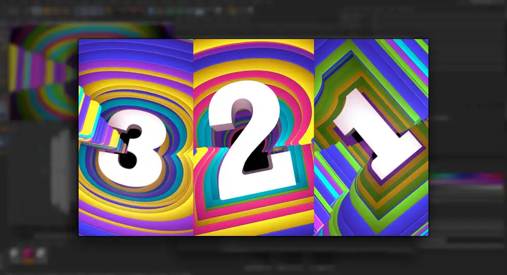 C4D创建七彩丰富多彩的倒J时动画教程 Colorful Animated Countdown Tutorial