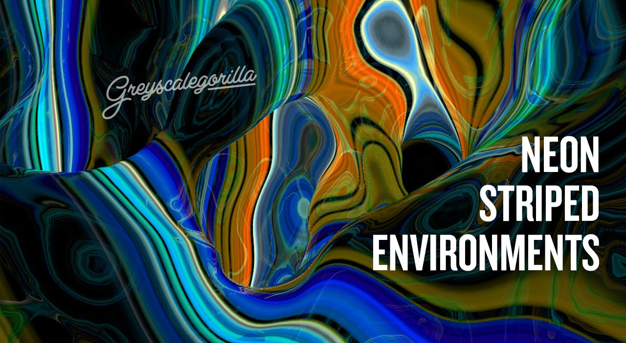 C4D创建霓虹条纹环境教程 Cinema 4D Tutorial - Neon Striped Environments