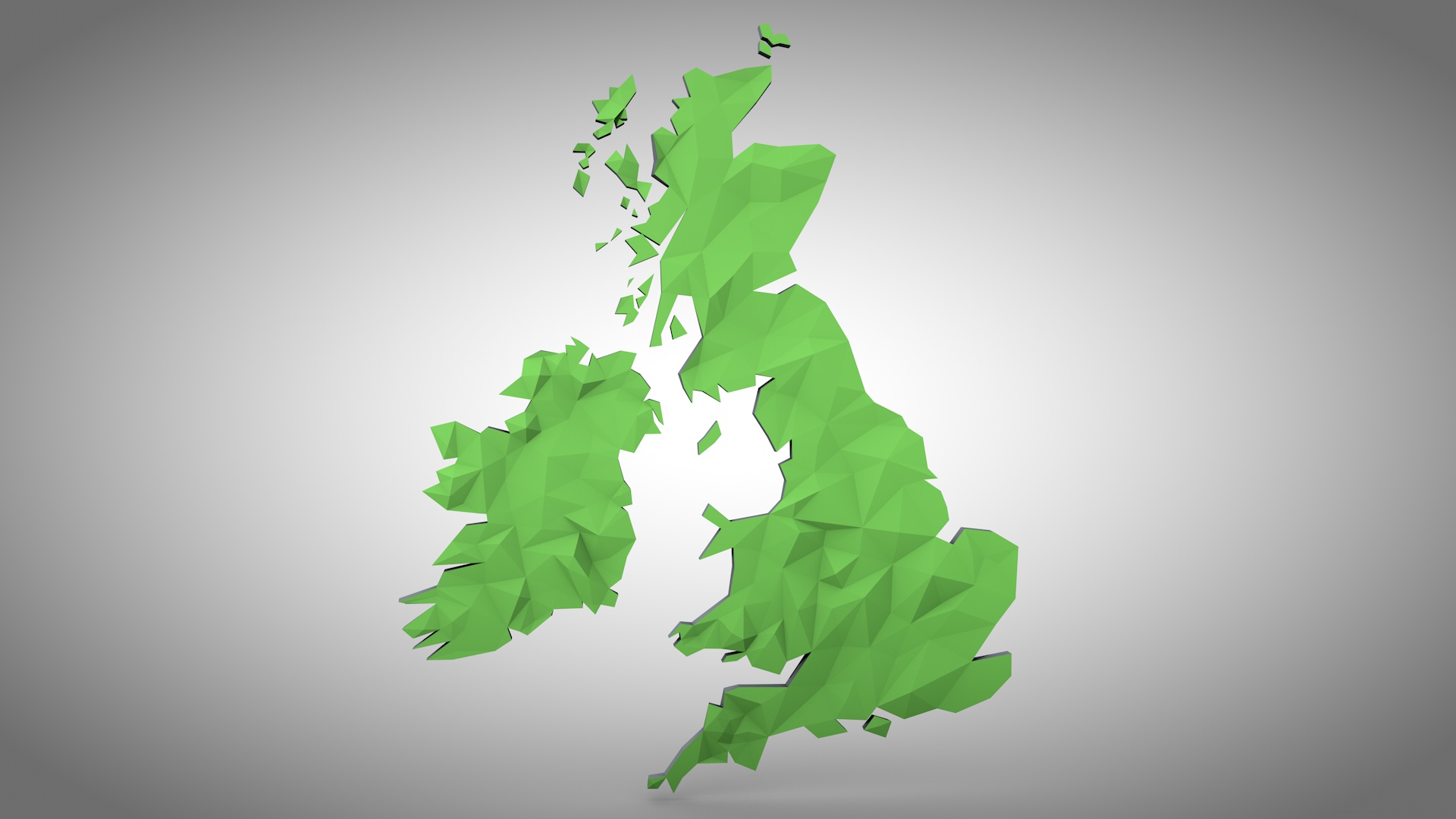 C4D创建一个低多边形map Cinema 4D Tutorial – Create a Low Poly Map - C4D之家 - UK_Map_01.jpg