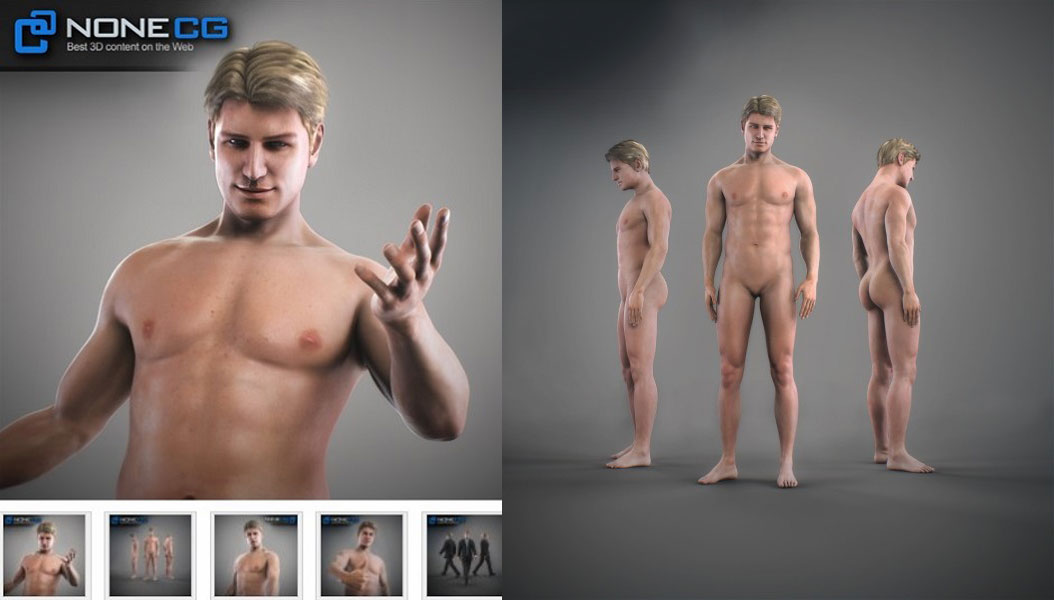 [MAYA]Maya男性角色人物动画3D模型 NoneCG – Animated Males Tom Brian V2