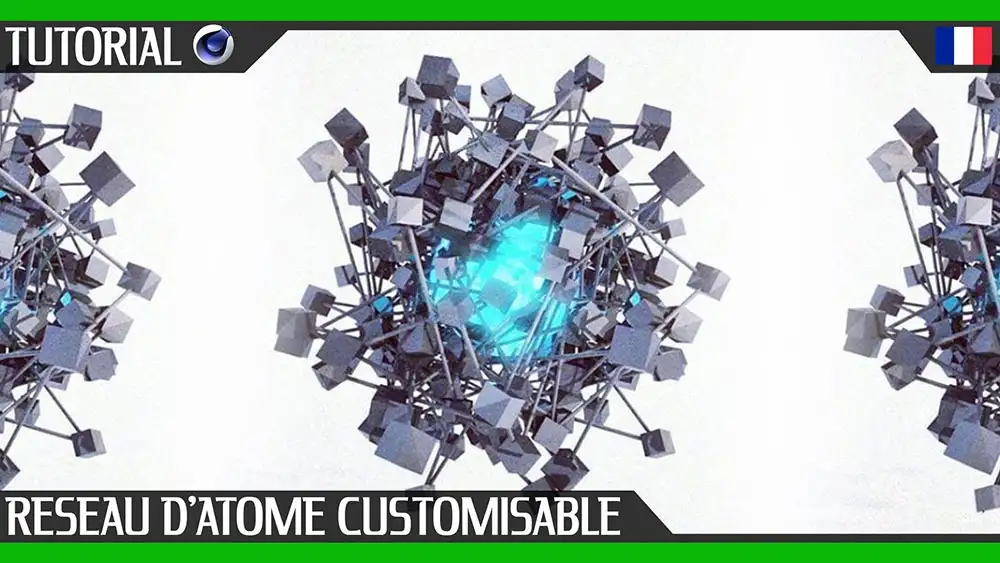 C4D随机方块连线动画教程 Random block connection Cinema 4D