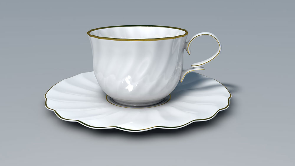 C4D茶杯建模视频教程 Tutorial Cinema 4D - Modelagem de Xícara de Porcelana