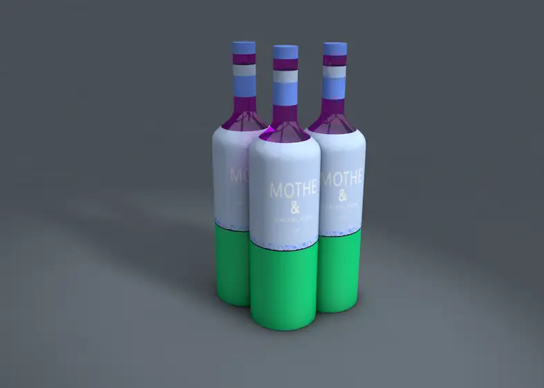 时尚酒瓶 - C4D之家 - 瓶子设计.png