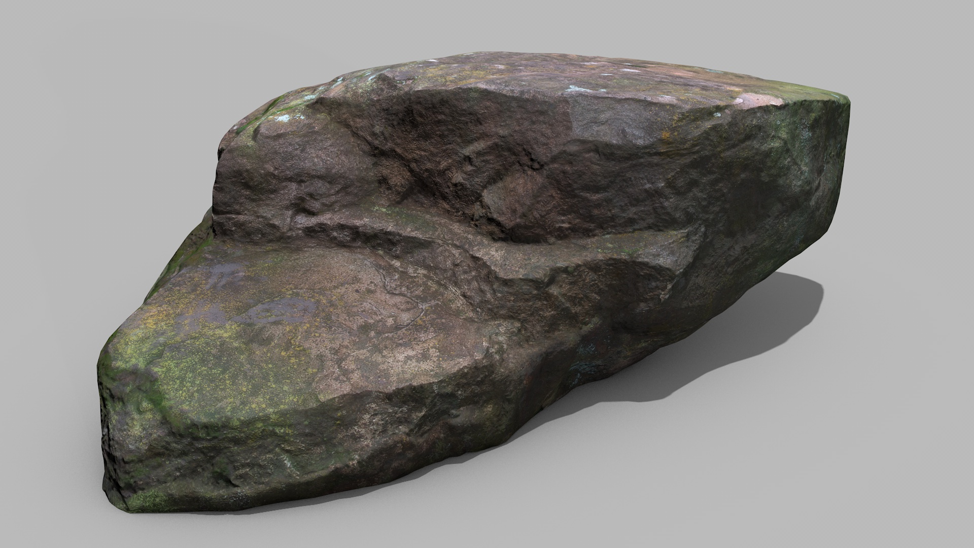 超级真实 低面数高精度岩石模型 带4K贴图 C4D FBX OBJ格式 - C4D之家 - SM_Boulder.jpg