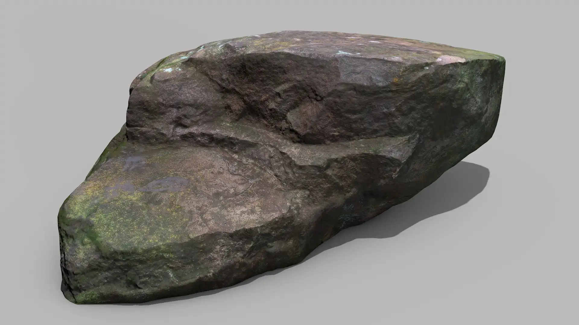 超级真实 低面数高精度岩石模型 带4K贴图 C4D FBX OBJ格式 - C4D之家 - SM_Boulder.jpg