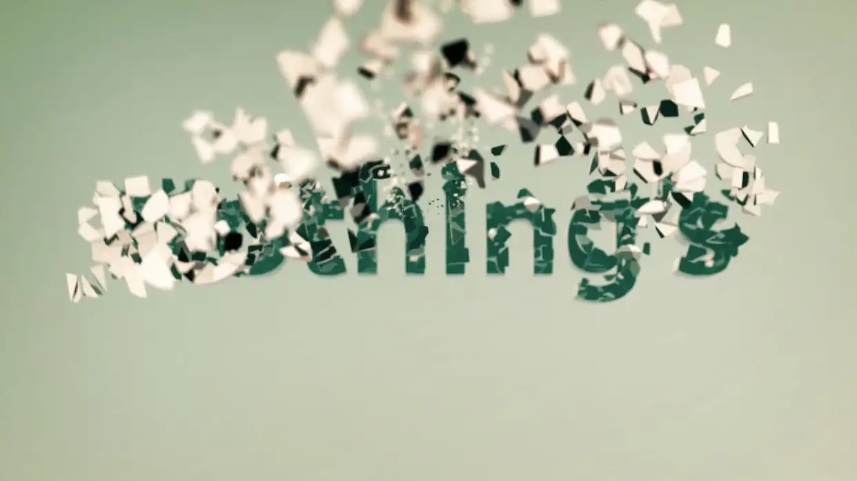 C4D+AE破碎文字切换动画工程文件Text Chunks