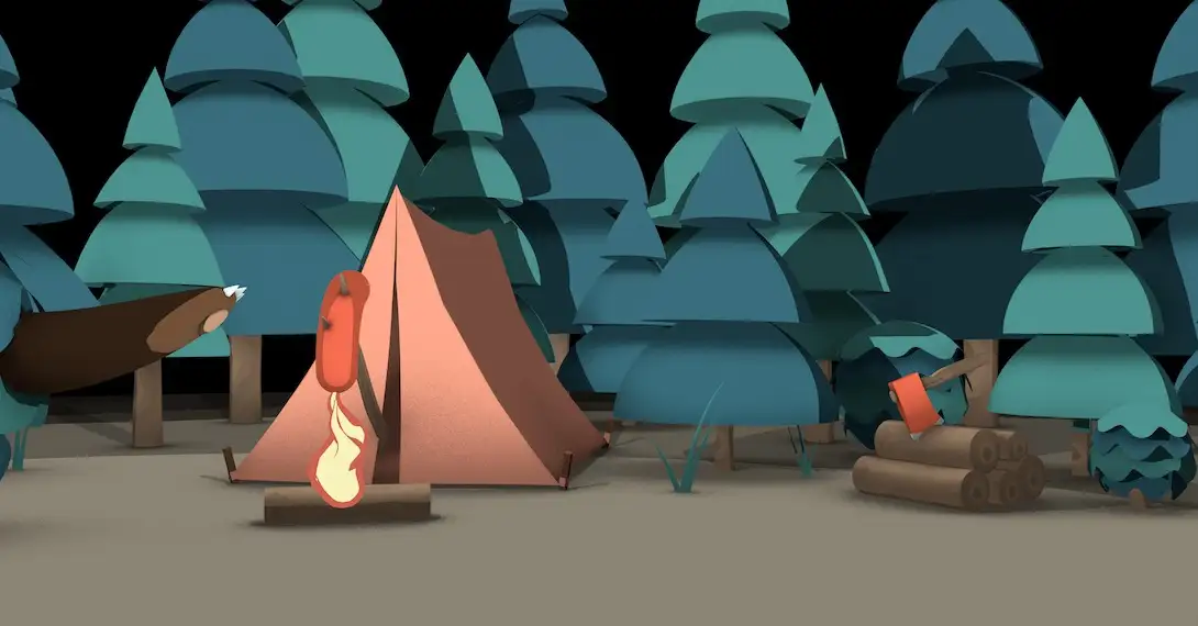 C4D卡通森林动画VR全景工程文件 VR camp scene - C4D之家 - cinema4d_ 2016-09-13 23.08.55.jpg