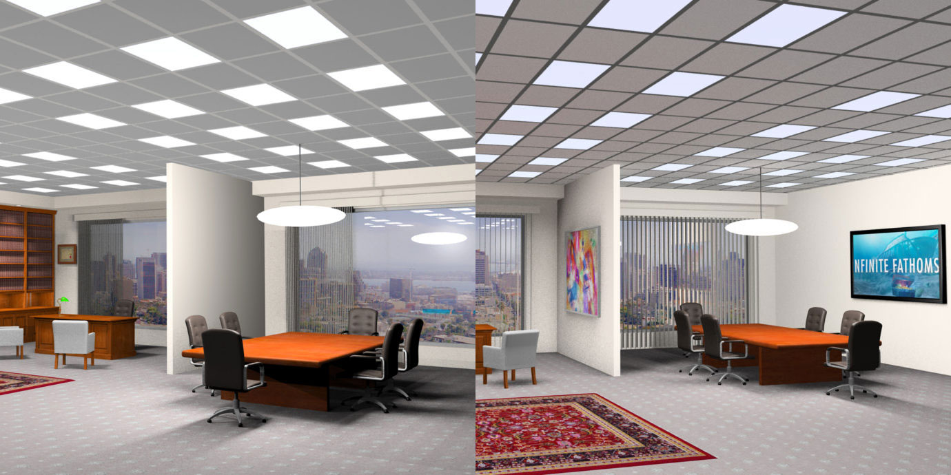 办公室C4D模型 Office Scene with Xpresso Interface