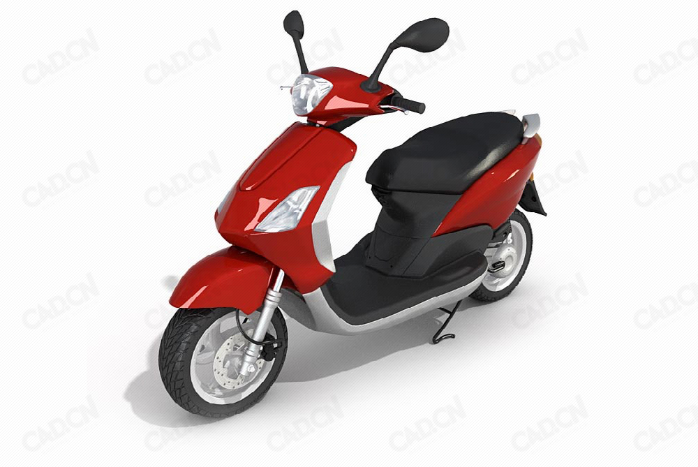 女士踏板摩托车3D模型 Ms. Scooter 3D Model