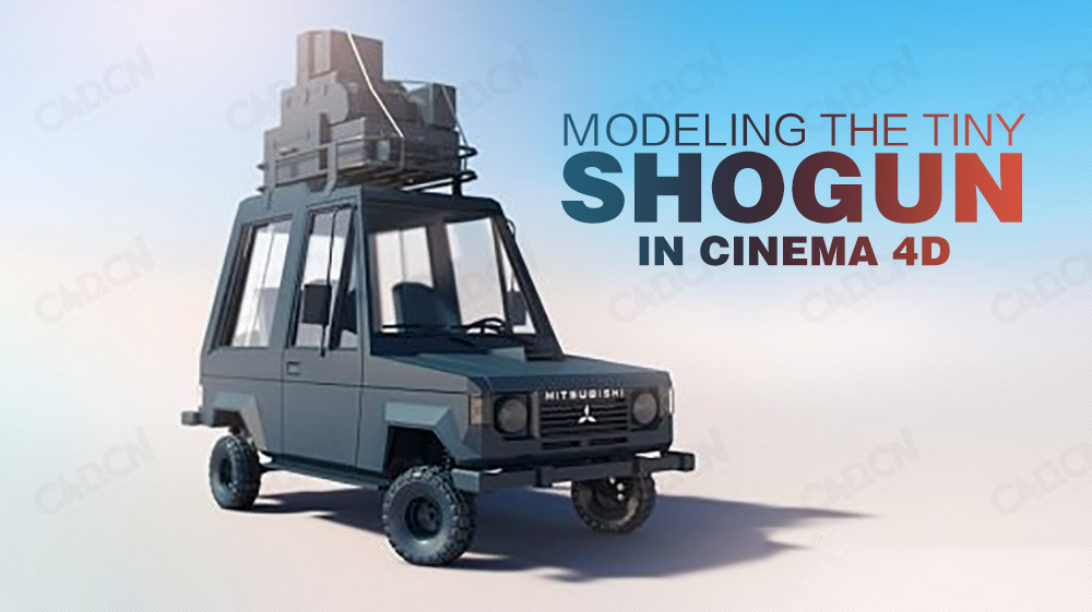 C4D低面多边建模：创建低面三菱汽车视频教程 Modeling the Tiny Shogun in Cinema 4D