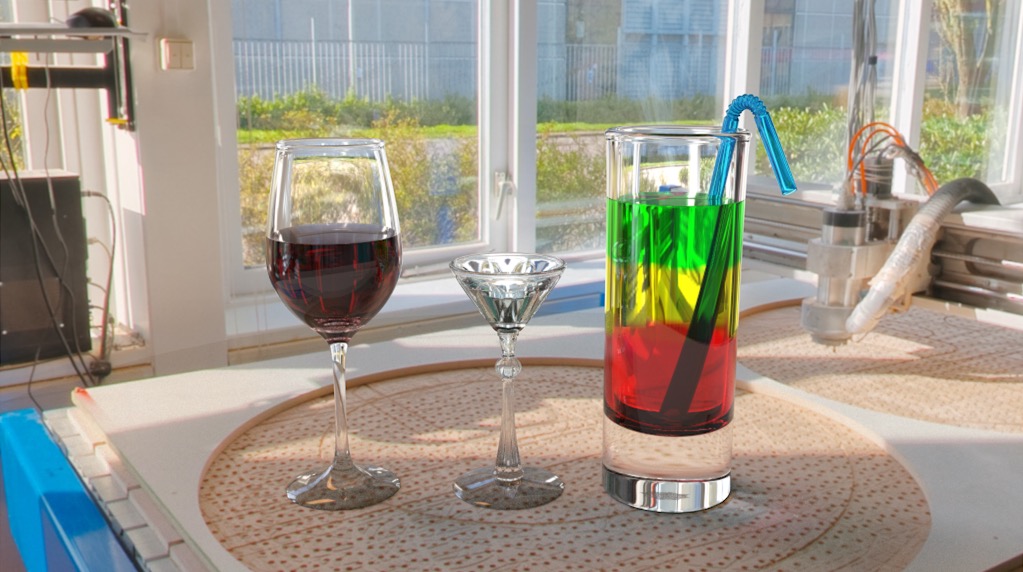 C4D玻璃酒杯与实景合成工程文件 Glasses