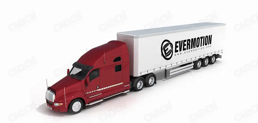 重型货车C4D模型 Heavy goods vehicles 3D model
