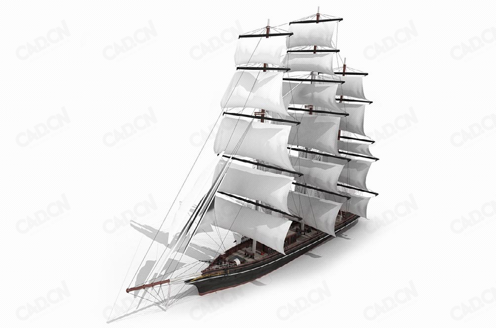 大帆船C4D模型 sailboat 3D model - C4D之家 - 031-Archmodels-Vol.-55.jpg