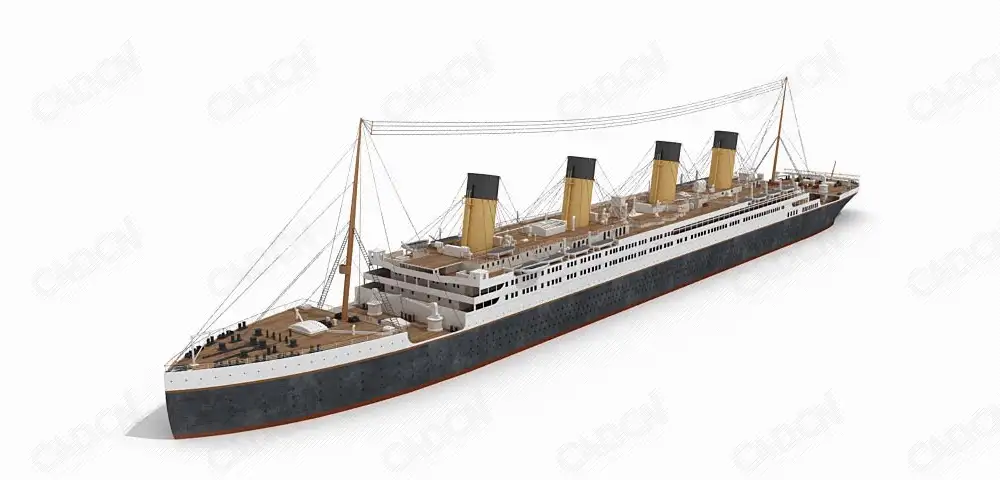 大型邮轮 游轮C4D模型 Cruises 3D model