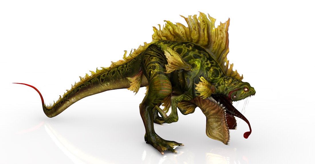 海怪C4D游戏角色模型（含绑定+动画） Seamonster Boss 3dmodel