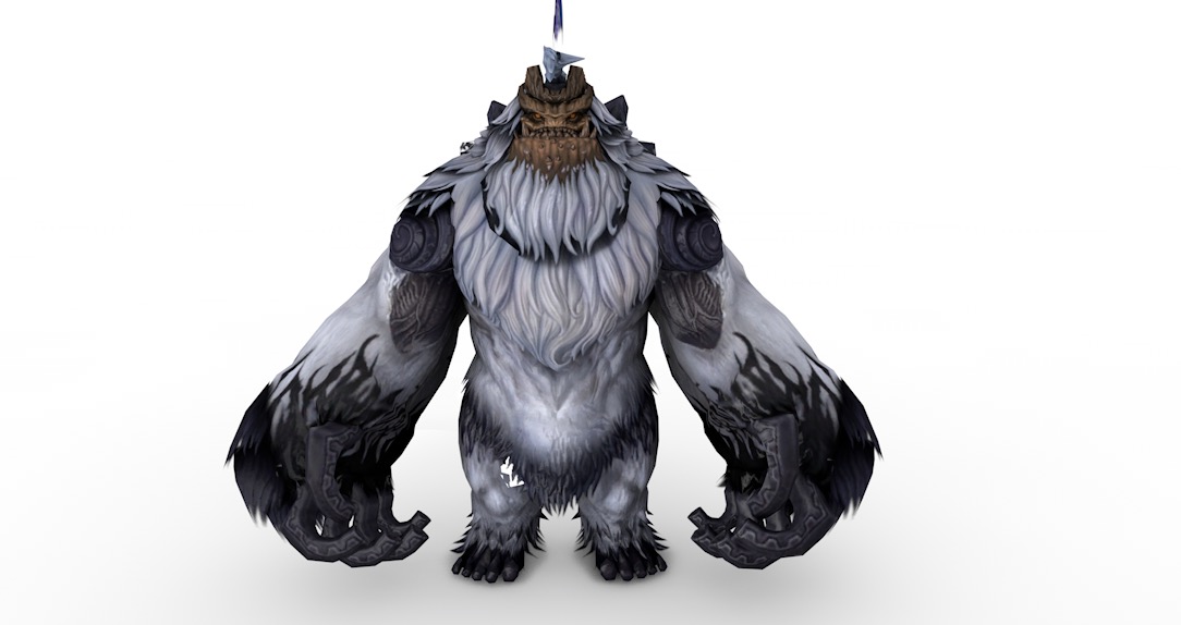 雪人怪兽老板C4D游戏角色模型 Snow man Boss 3d model