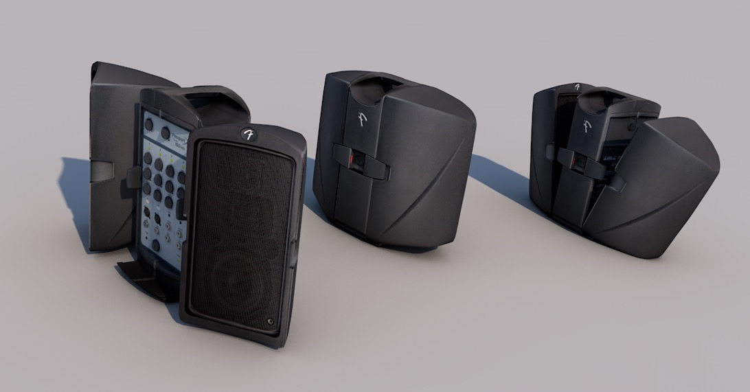 扬声器和放大器设备C4D模型 Fender Passport Medium Poly Speakers and Amp - C4D之家 - cinema4d_ 2016-09-29 09.37.41.jpg