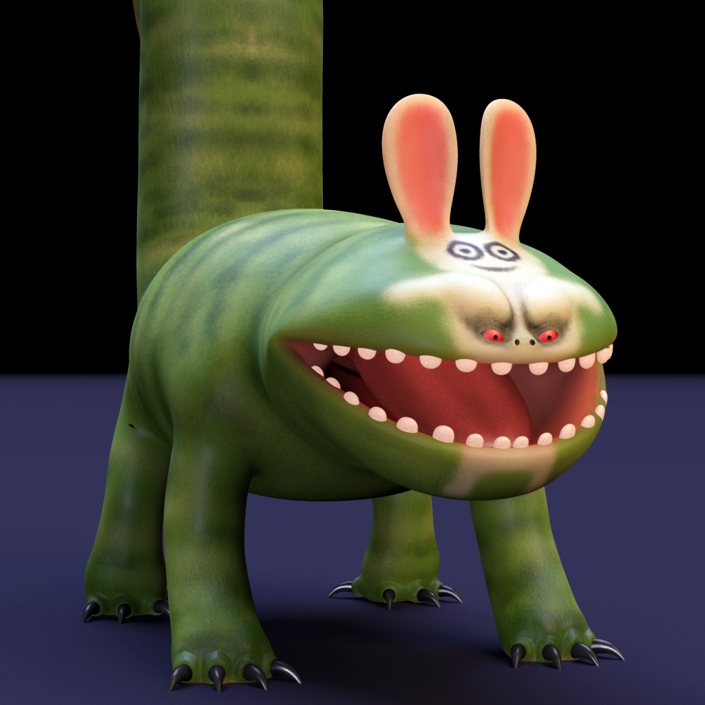 MAYA大坏兔子卡通角色模型 Bunny Eater Maya Rig - C4D之家 - bunny_eater_1.png