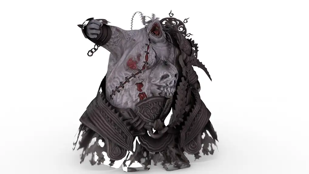 僵尸怪兽C4D游戏角色模型（绑定+动画） Unbalance Zombie B 3d model