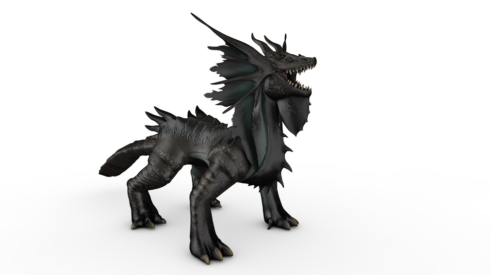麒麟兽C4D游戏角色模型（绑定+动画） Uryong 3d model - C4D之家 - cinema4d_ 2016-09-30 12.07.21.jpg