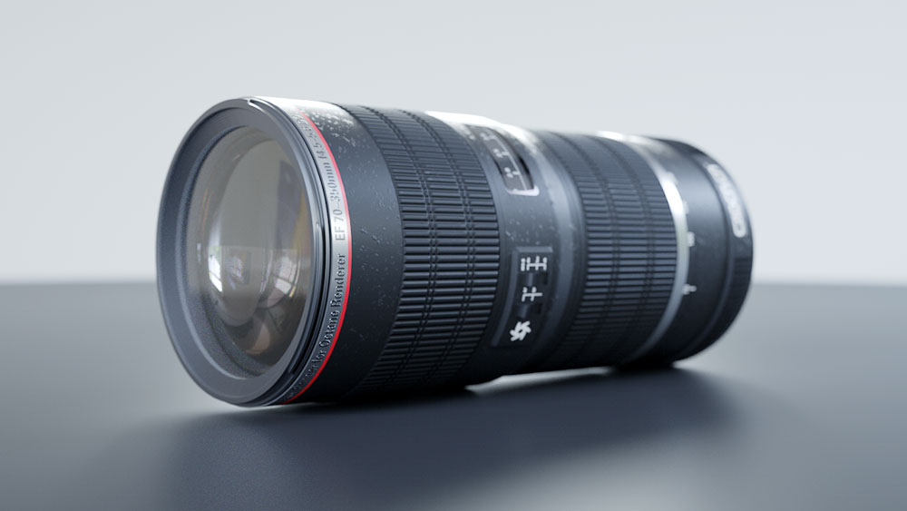 佳能镜头70-350mm C4D模型（Octane 渲染器）