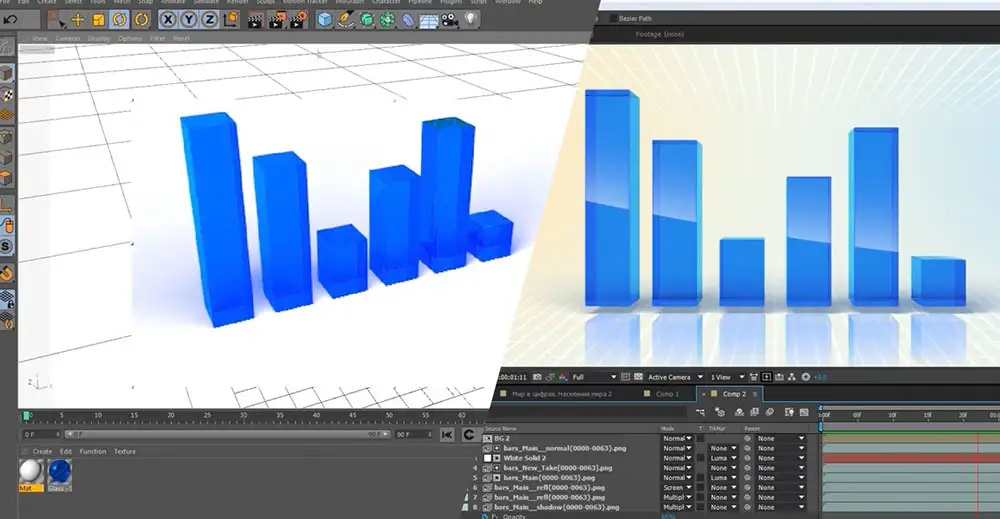 C4D+AE制作数据图标动画教程 Creating three-dimensional graphics