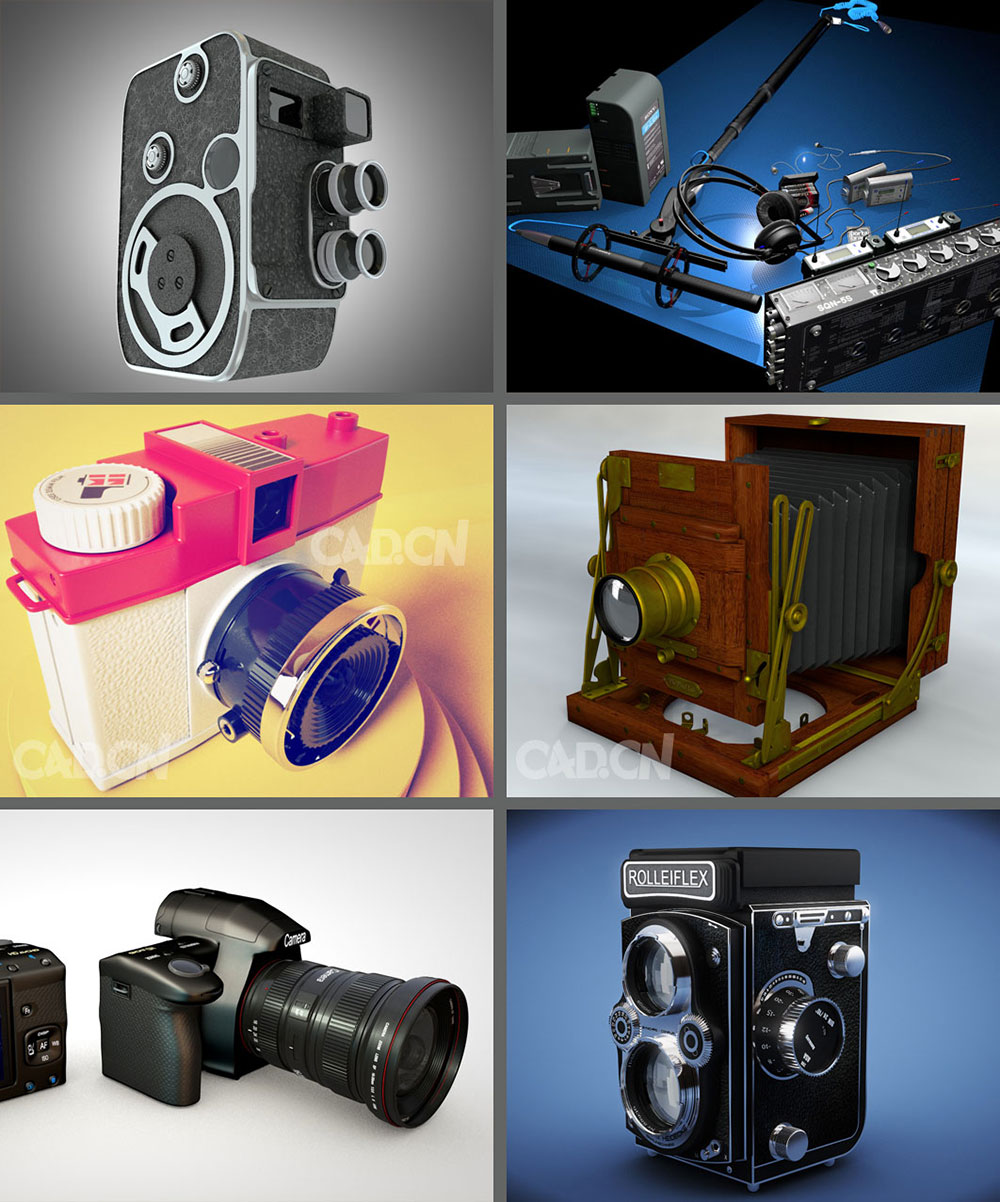 6款相机C4D模型合集 Camera Model Pack - C4D之家 - Guga-Abramishvili-Vintage-Camera.jpg