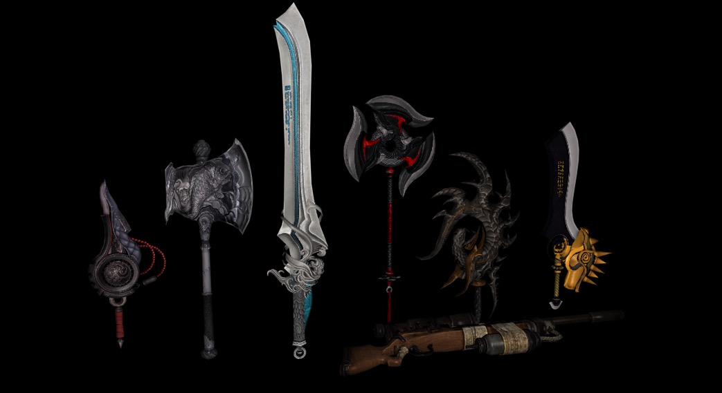 360套C4D《剑灵》游戏武器模型合集 Weapons cinema 4d model