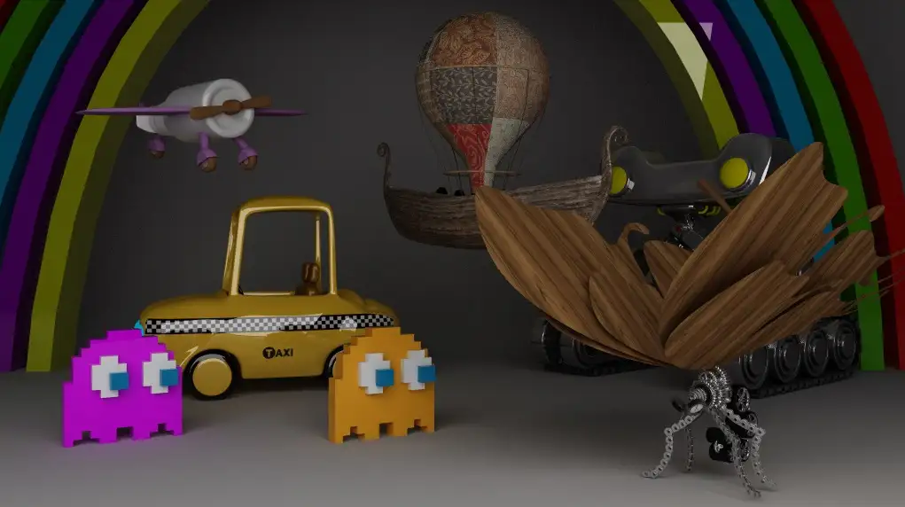 C4D《夏季游乐场》卡通动画场景工程 Summer Playground