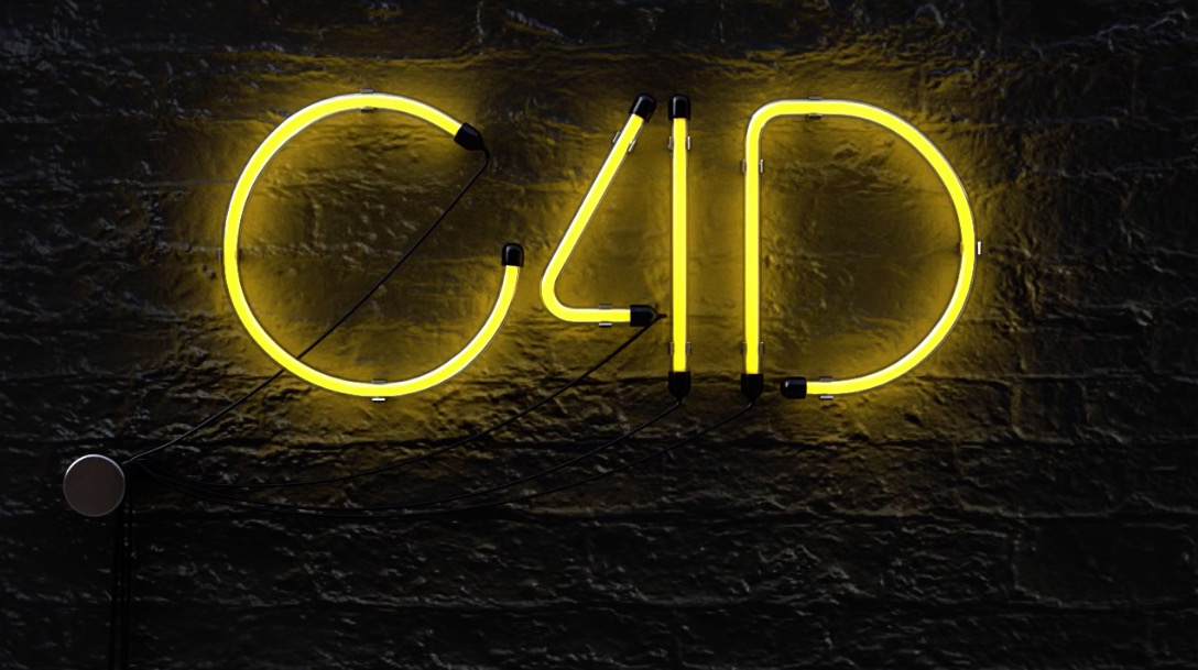 C4D创建霓虹灯牌（包含工程文件） Create a Neon Sign (Cinema 4D Tutorial)