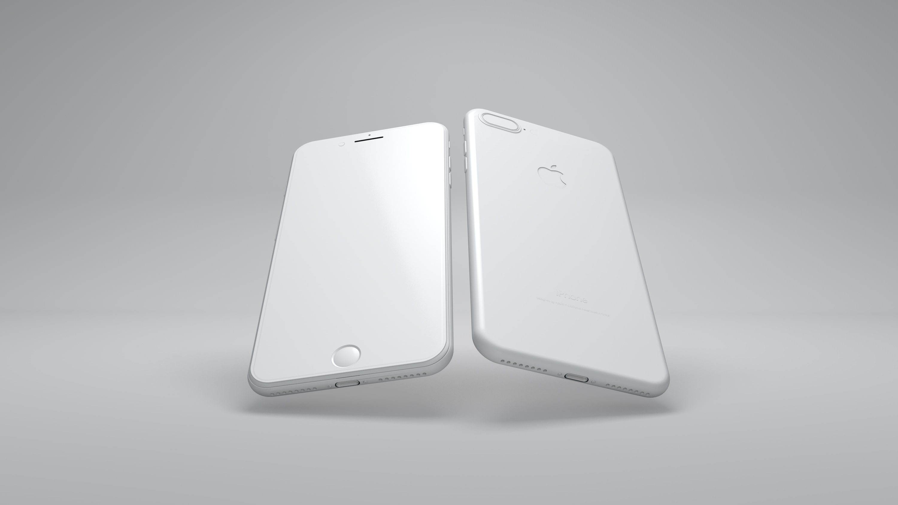 C4D练习——iPhone7 plus苹果手机建模渲染 - C4D之家 - 白模1.jpg