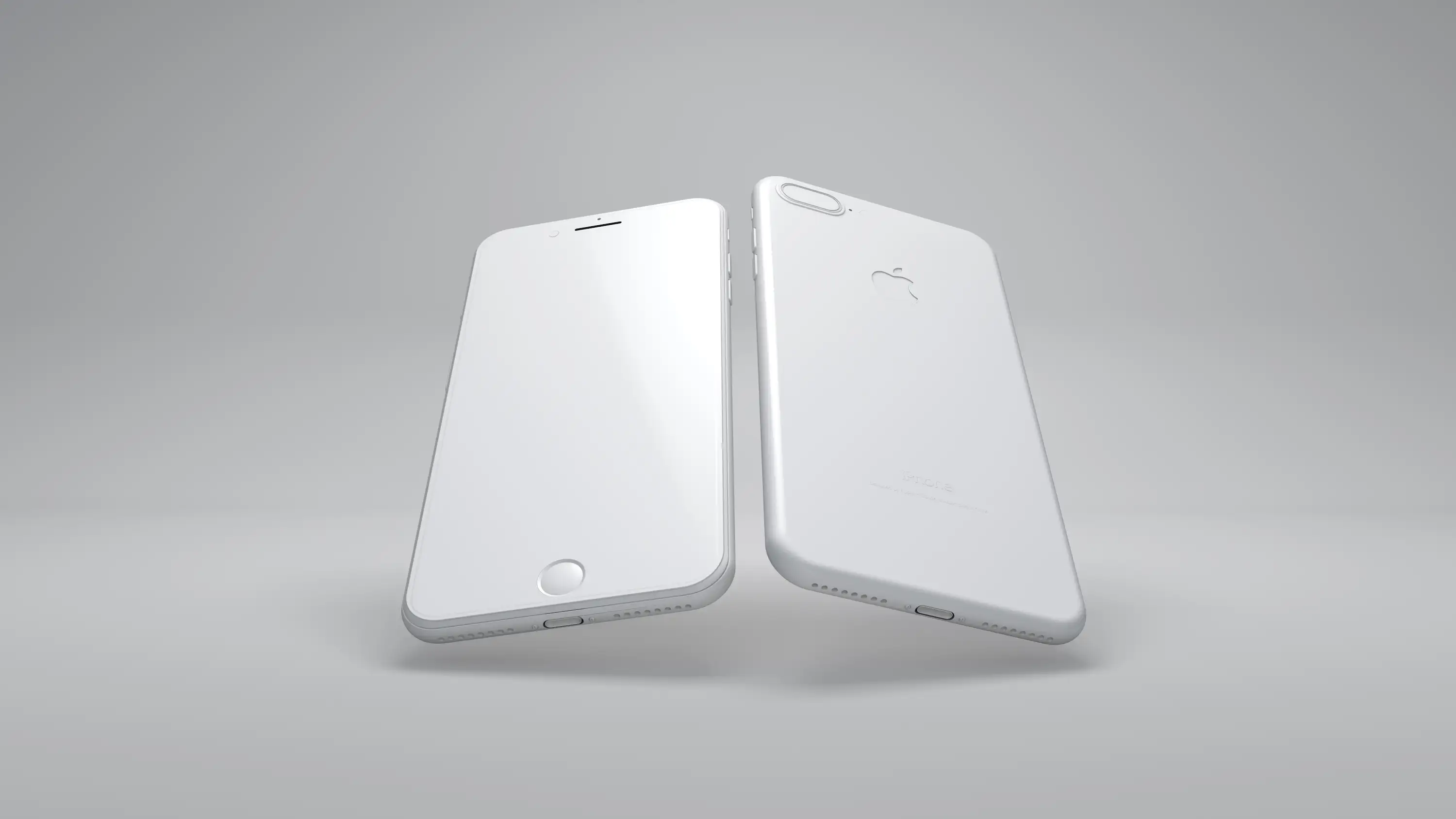 C4D练习——iPhone7 plus苹果手机建模渲染 - C4D之家 - 白模1.jpg