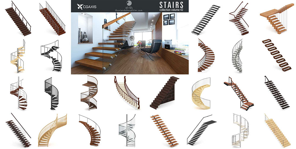 30种时尚楼梯C4D模型合集 CGAxis Vol 42 Stairs - C4D之家 - CGAxis-Models-Vol-42-Stairs_Ditim-1.jpg