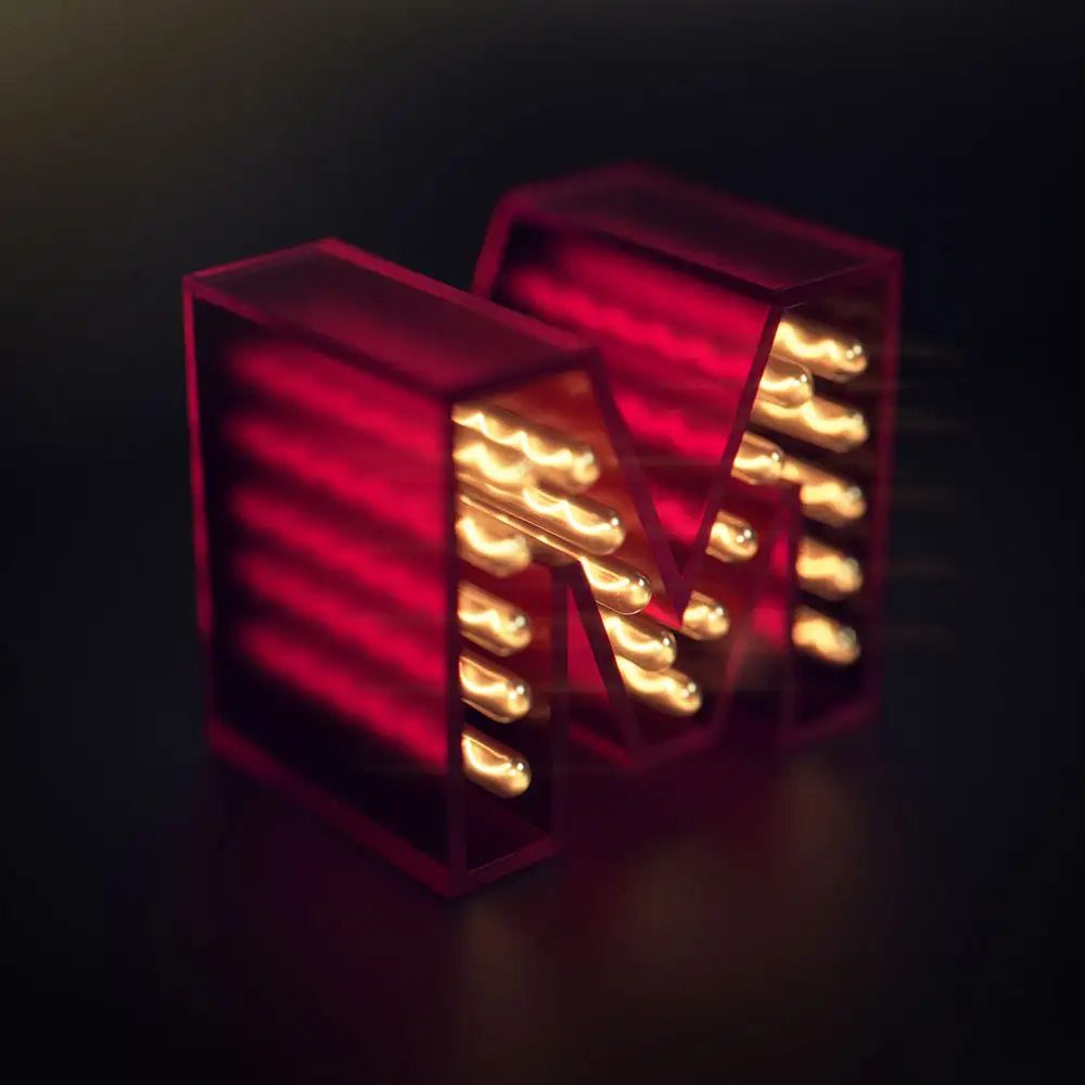 C4D字母"M"创意设计工程 Octane Render