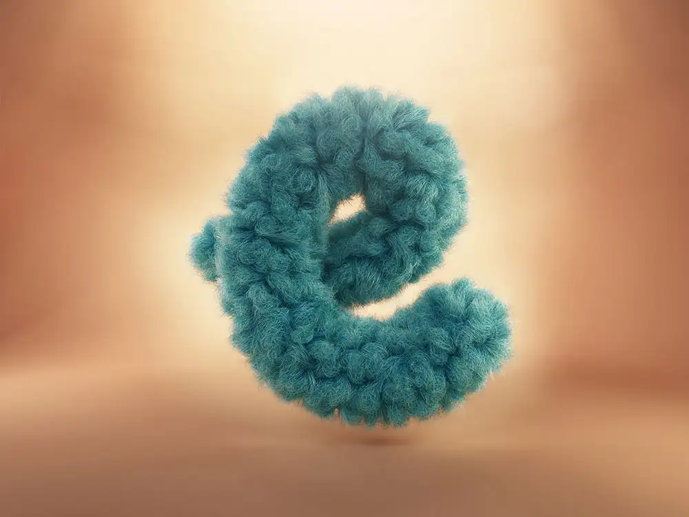 C4D毛绒文字“e”工程文件 Octane Render - C4D之家 - Render-e-final.jpg