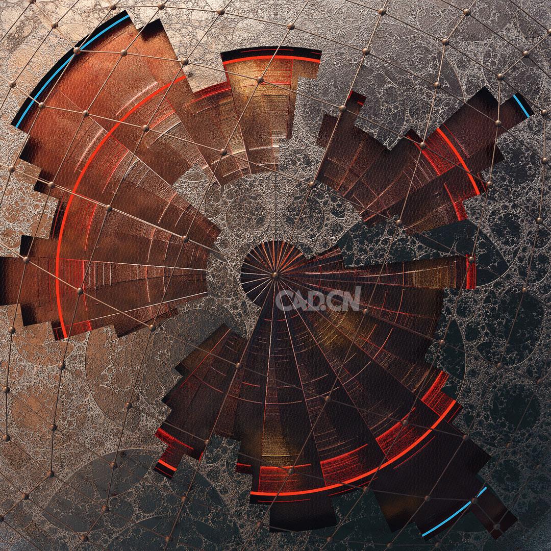 C4D实用工程第2季：创意科幻转盘C4D工程文件 c4d project