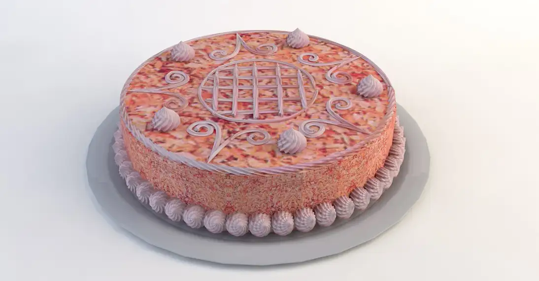 生日蛋糕C4D模型 cake 3d model